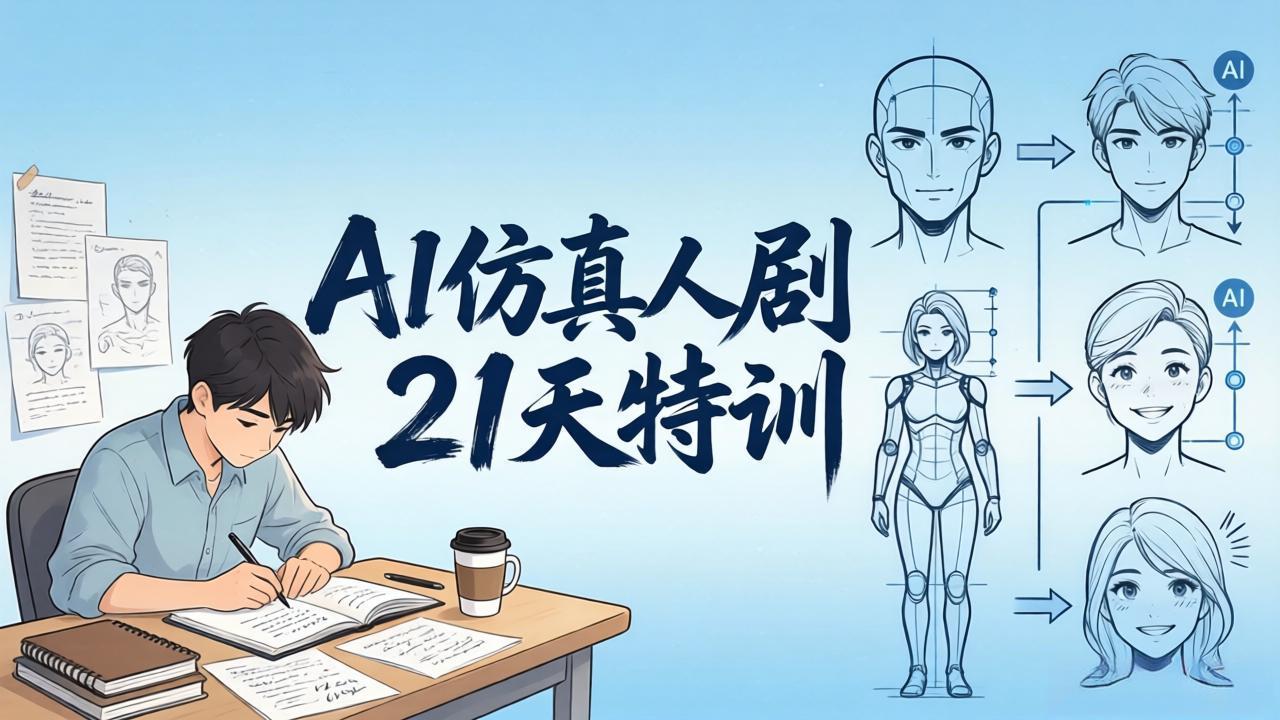 AI仿真人剧21天特训-更新:从剧本到成片全流程实战,掌握角色一致性与变现方法-星辰网创 - 网创副业项目资源站