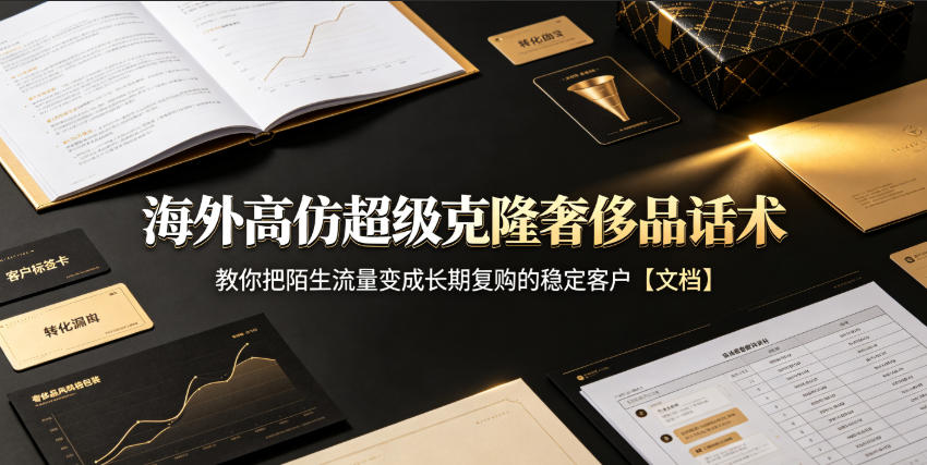 海外高仿超级克隆奢侈品话术，教你把陌生流量变成长期复购的稳定客户【文档】 - 星辰网创 - 网创副业项目资源站-星辰网创 - 网创副业项目资源站
