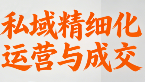 楚老师·私域精细化运营与成交-星辰网创 - 网创副业项目资源站