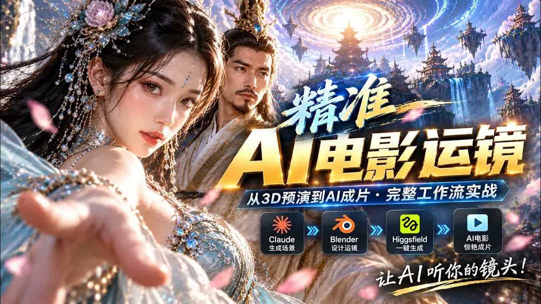 (20503期)AI视频终于能精准运镜了!Claude + Blender + Higgsfield 免费插件实测-星辰网创 - 网创副业项目资源站