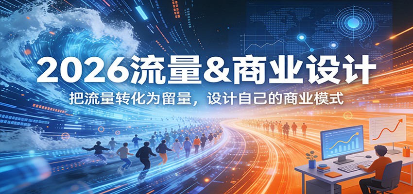 2026流量&商业设计，把流量转化为留量，设计自己的商业模式 - 星辰网创 - 网创副业项目资源站-星辰网创 - 网创副业项目资源站