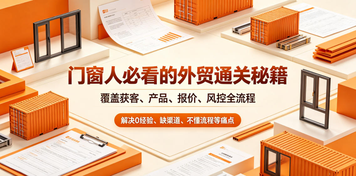 门窗人必看的外贸通关秘籍，块覆盖获客、产品、报价、风控全流程，解决0经验、缺渠道、不懂流程等痛点-星辰网创 - 网创副业项目资源站