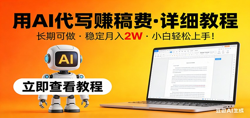 用AI代写赚稿费，详细教程，长期可做，稳定月入2W，小白轻松上手！ - 星辰网创 - 网创副业项目资源站-星辰网创 - 网创副业项目资源站