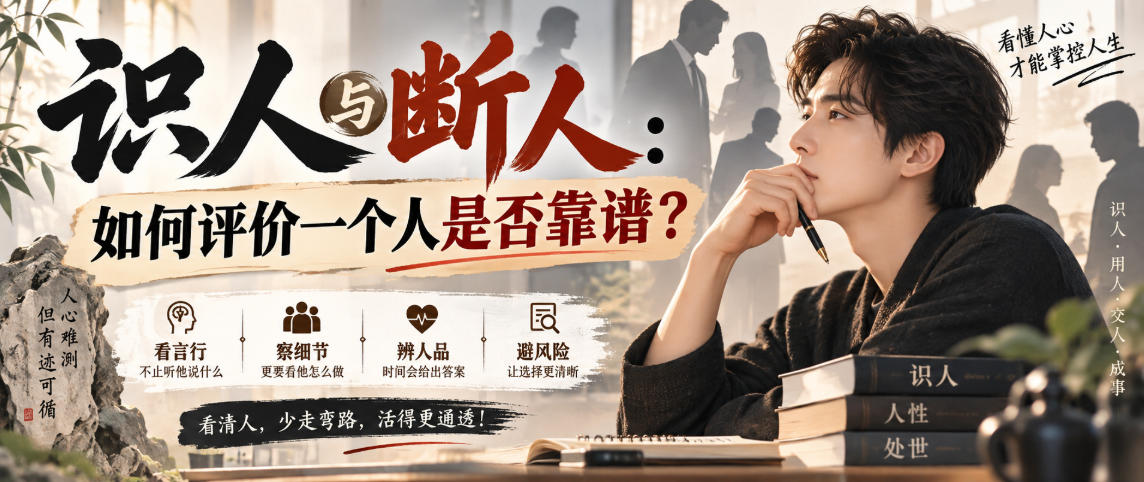 付费文章:识人与断人:如何评价一个人是否靠谱?-星辰网创 - 网创副业项目资源站