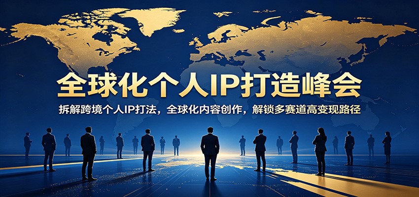 全球化个人IP打造峰会：拆解跨境个人IP打法，全球化内容创作，解锁多赛道高变现路径 - 星辰网创 - 网创副业项目资源站-星辰网创 - 网创副业项目资源站