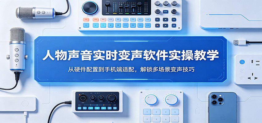人物声音实时变声软件实操教学：从硬件配置到手机端适配，解锁多场景变声技巧 - 星辰网创 - 网创副业项目资源站-星辰网创 - 网创副业项目资源站