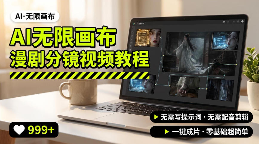 AI无限画布制作爆款漫剧分镜视频搭建教程,无需写脚本,无需制作音频,一键制作超简单-星辰网创 - 网创副业项目资源站
