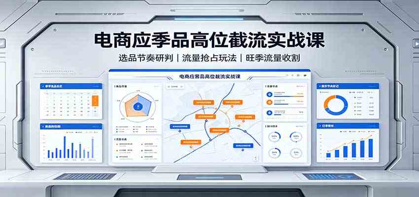 电商应季品高位截流实战课:选品节奏研判,流量抢占玩法,旺季流量收割-星辰网创 - 网创副业项目资源站