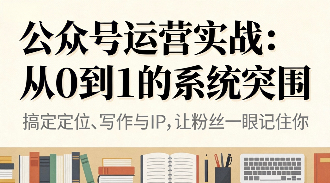 公众号运营实战：从0到1的系统突围 - 星辰网创 - 网创副业项目资源站-星辰网创 - 网创副业项目资源站