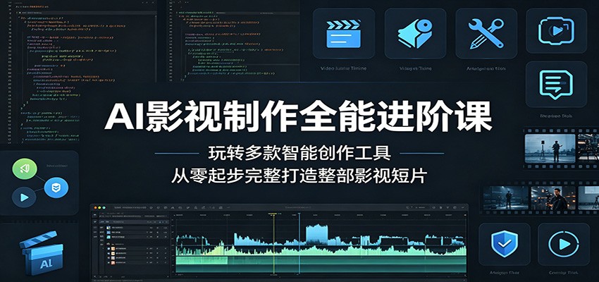 AI影视制作全能进阶课：玩转多款智能创作工具，从零起步完整打造整部影视短片 - 星辰网创 - 网创副业项目资源站-星辰网创 - 网创副业项目资源站