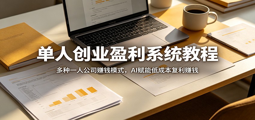 单人创业盈利系统教程：多种一人公司赚钱模式，AI赋能低成本复利赚钱 - 星辰网创 - 网创副业项目资源站-星辰网创 - 网创副业项目资源站