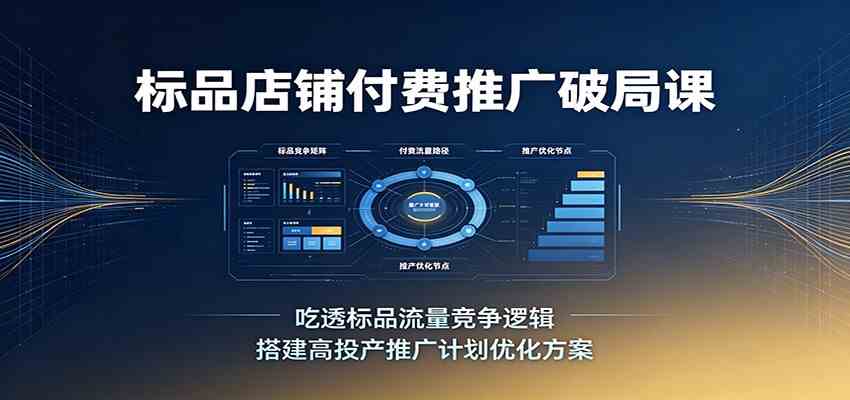 标品店铺付费推广破局课：吃透标品流量竞争逻辑，搭建高投产推广计划优化方案-星辰网创 - 网创副业项目资源站