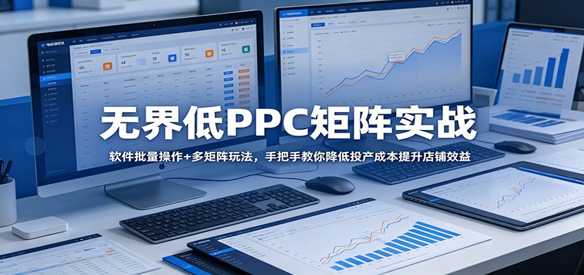 无界低PPC矩阵实战：软件批量操作+多矩阵玩法，手把手教你降低投产成本提升店铺效益 - 星辰网创 - 网创副业项目资源站-星辰网创 - 网创副业项目资源站