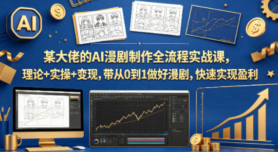 某大佬的AI漫剧制作全流程实战课,理论+实操+变现,带从0到1做好漫剧,快速实现盈利-星辰网创 - 网创副业项目资源站