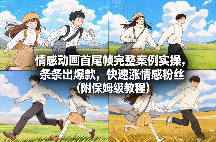 情感动画首尾帧完整案例实操，条条出爆款，快速涨情感粉丝（附保姆级教程）-星辰网创 - 网创副业项目资源站