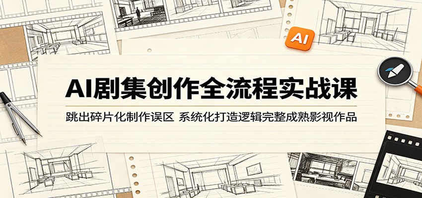 AI剧集创作全流程实战课:跳出碎片化制作误区,系统化打造逻辑完整成熟影视作品-星辰网创 - 网创副业项目资源站