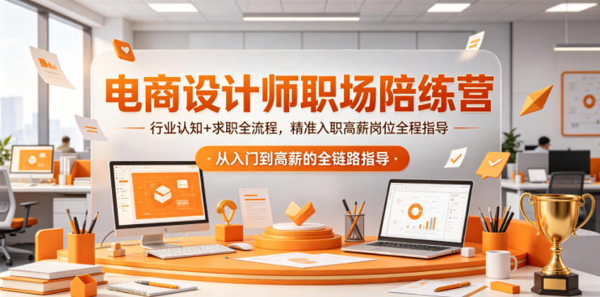电商设计师职场陪练营,行业认知+求职全流程,精准入职高薪岗位全程指导-星辰网创 - 网创副业项目资源站
