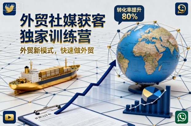 外贸社媒获客独家训练营,外贸新模式,快速做外贸(更新26年4月)-星辰网创 - 网创副业项目资源站