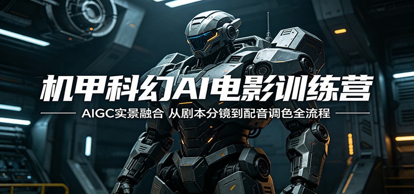 机甲科幻AI电影训练营:AIGC实景融合,从剧本分镜到配音调色全流程-星辰网创 - 网创副业项目资源站