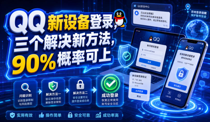 QQ新设备登录,三个解决新方法,90%概率可上-星辰网创 - 网创副业项目资源站