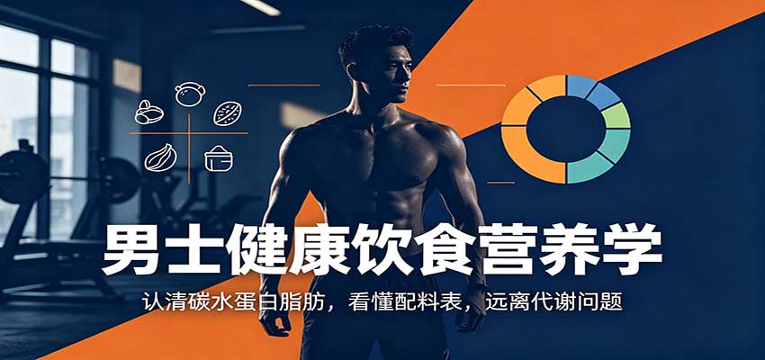男士健康饮食营养学:认清碳水蛋白脂肪,看懂配料表,远离代谢问题-星辰网创 - 网创副业项目资源站