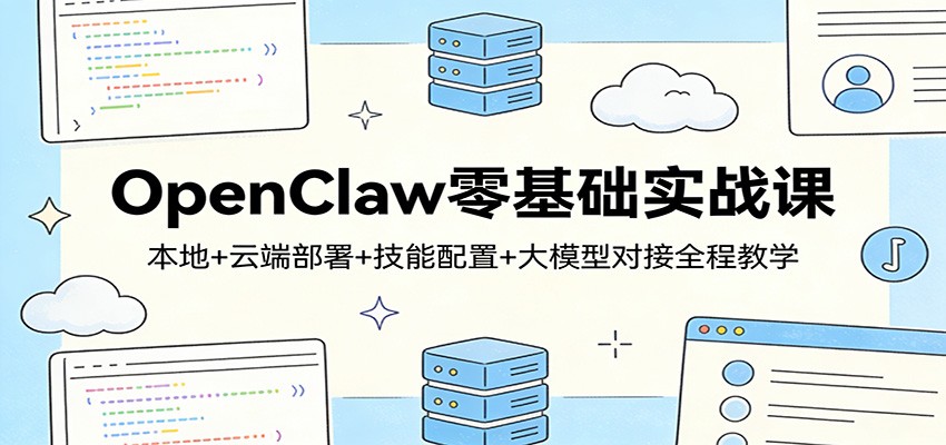 OpenClaw零基础实战课：本地+云端部署+技能配置+大模型对接全程教学 - 星辰网创 - 网创副业项目资源站-星辰网创 - 网创副业项目资源站