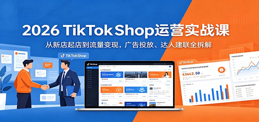 2026 TikTokShop运营实战课：从新店起店到流量变现，广告投放、达人建联全拆解 - 星辰网创 - 网创副业项目资源站-星辰网创 - 网创副业项目资源站