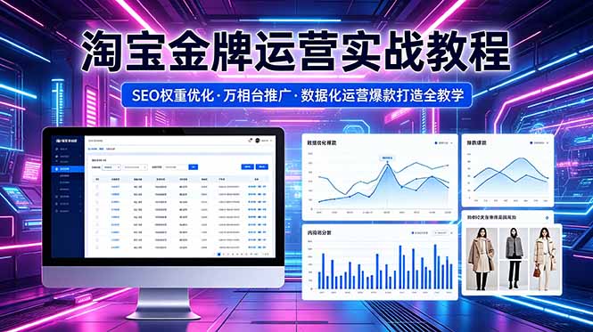 2026 淘宝金牌运营实战教程，SEO权重优化万相台推广，数据化运营爆款打造全教学-星辰网创 - 网创副业项目资源站