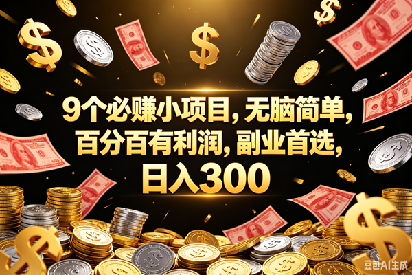 (18881期)9个必赚的小项目,百分百赚元子,无脑简单,副业首选,日入300+-星辰网创 - 网创副业项目资源站