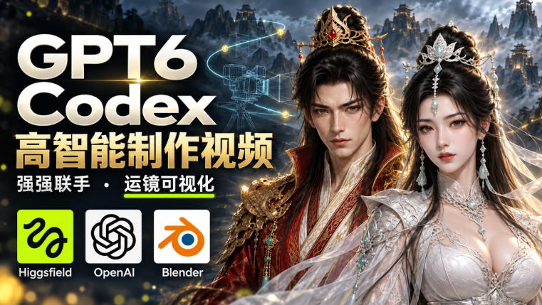 GPT-6 Astra×Codex高智能制作视频！联手Higgsfield，运镜可视化实战-星辰网创 - 网创副业项目资源站