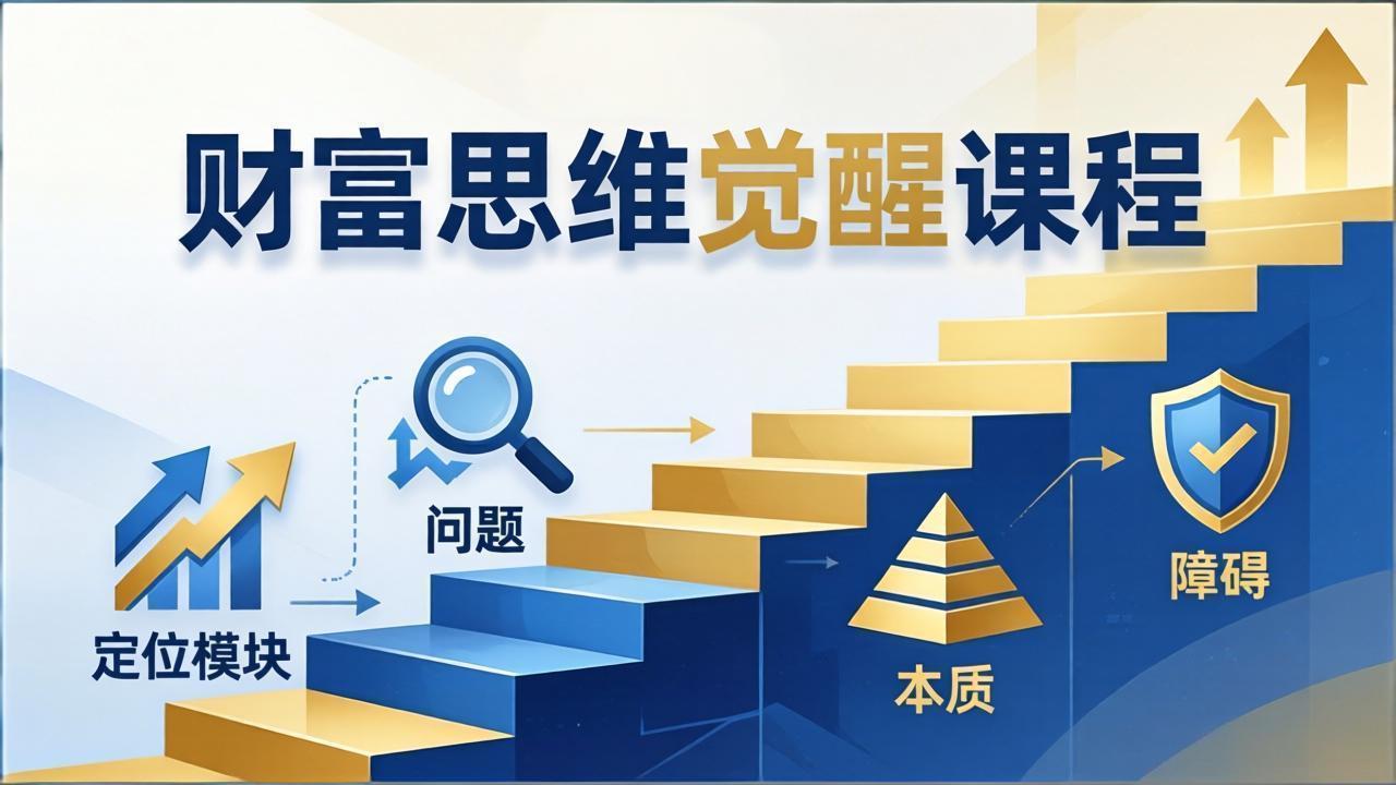 财富思维觉醒第十期:3天大课四大模块,精准定位问题看清本质,扫清人生障碍-星辰网创 - 网创副业项目资源站
