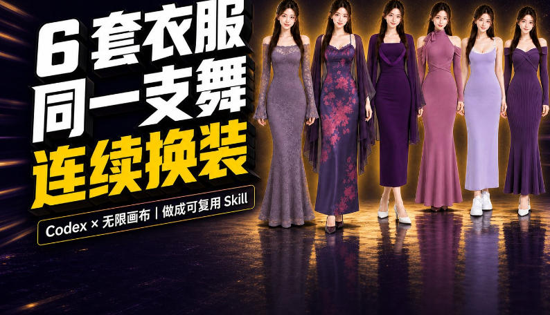 同一支舞,6套衣服按顺序切换:我把服装换装视频做成了一个Skill-星辰网创 - 网创副业项目资源站