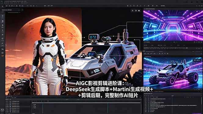 AIGC影视剪辑进阶课:DeepSeek生成脚本+Martini生成视频+剪辑后期,完整制作AI短片-星辰网创 - 网创副业项目资源站