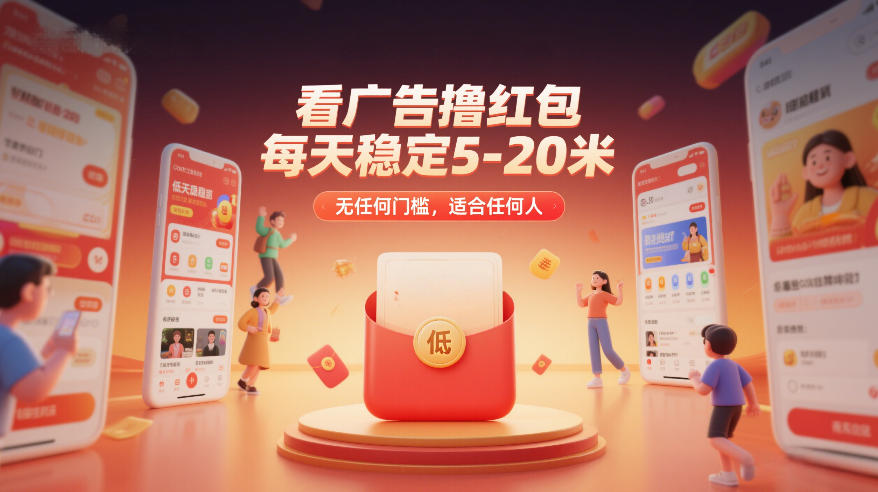 看广告撸红包,每天稳定5-20米,无任何门槛,适合任何人-星辰网创 - 网创副业项目资源站
