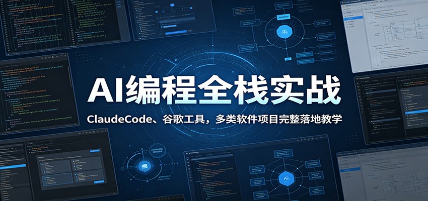 AI编程全栈实战:ClaudeCode、谷歌工具,多类软件项目完整落地教学-星辰网创 - 网创副业项目资源站