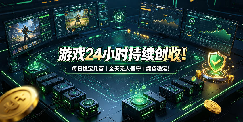 游戏24小时持续创收！每日稳定几百，全天无人值守，绿色稳定！【揭秘】-星辰网创 - 网创副业项目资源站