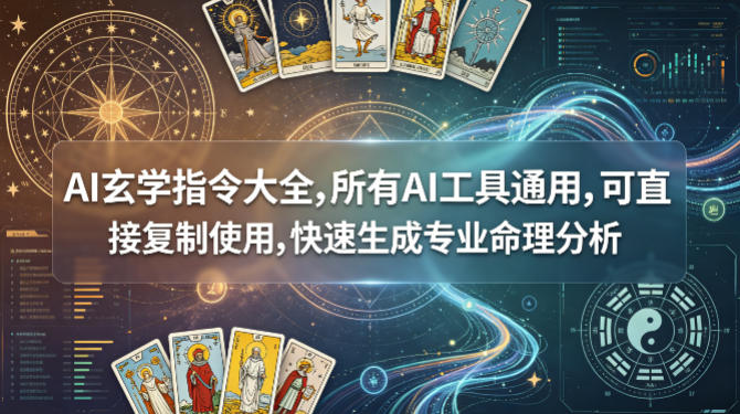 AI玄学指令大全，所有AI工具通用，可直接复制使用，快速生成专业命理分析 - 星辰网创 - 网创副业项目资源站-星辰网创 - 网创副业项目资源站