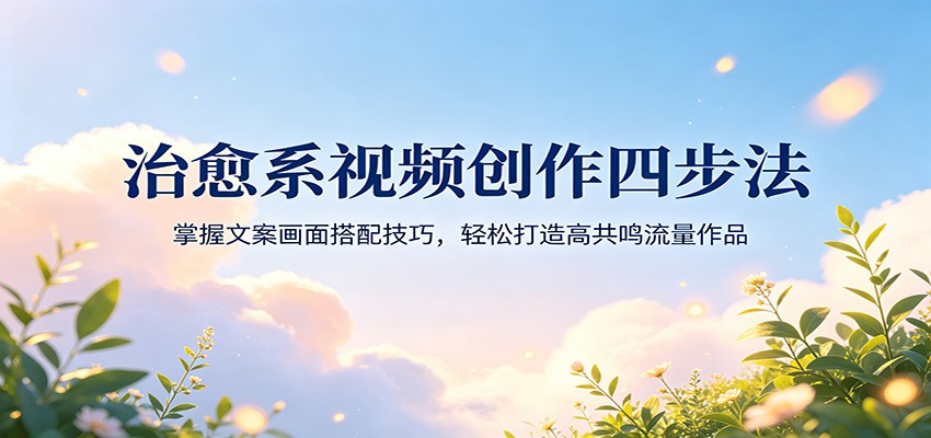 治愈系视频创作四步法：掌握文案画面搭配技巧，轻松打造高共鸣流量作品 - 星辰网创 - 网创副业项目资源站-星辰网创 - 网创副业项目资源站