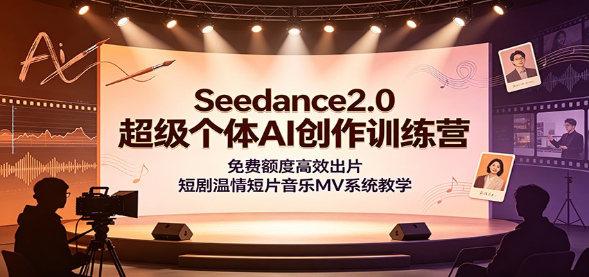 Seedance2.0超级个体AI创作训练营:免费额度高效出片,短剧温情短片音乐MV系统教学-星辰网创 - 网创副业项目资源站