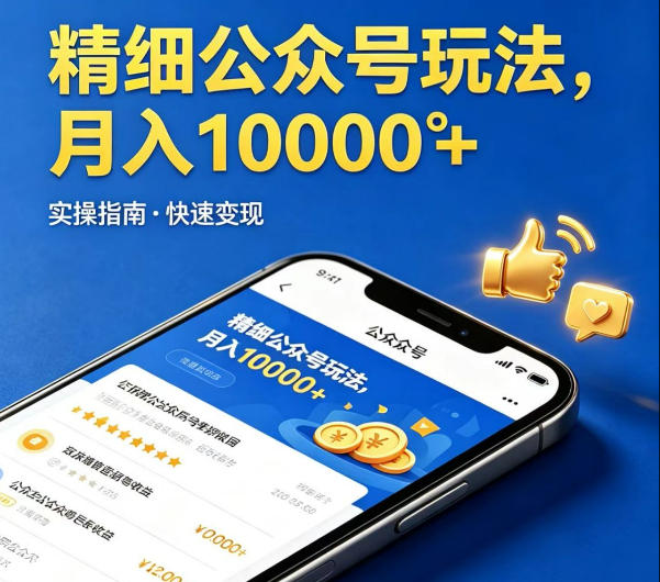 精细化公众号玩法,我们给你提供文章,你来负责发布,收益可观,月入1W+【揭秘】-星辰网创 - 网创副业项目资源站