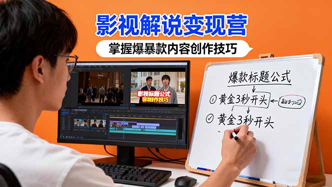 影视解说变现营：通过30+实战案例爆款内容创作技巧，掌握影视解说盈利密码 - 星辰网创 - 网创副业项目资源站-星辰网创 - 网创副业项目资源站