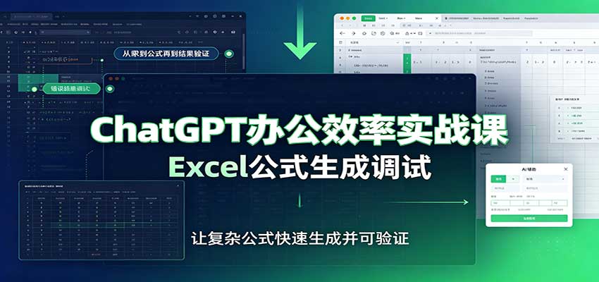 ChatGPT办公效率实战课:提示词技巧,Excel公式生成调试,文档编写教程-星辰网创 - 网创副业项目资源站