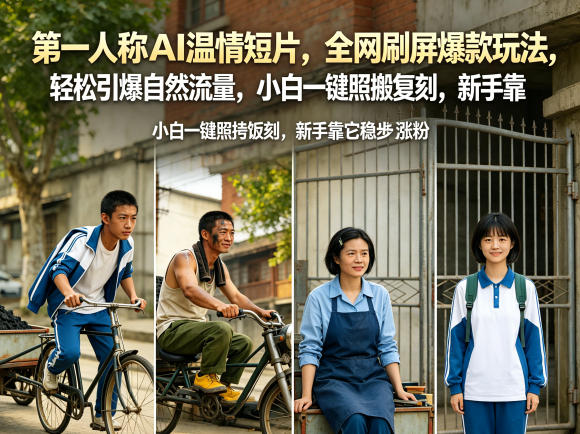 第一人称AI温情短片,全网刷屏爆款玩法,轻松引爆自然流量,小白一键照搬复刻,新手靠它稳步涨粉-星辰网创 - 网创副业项目资源站