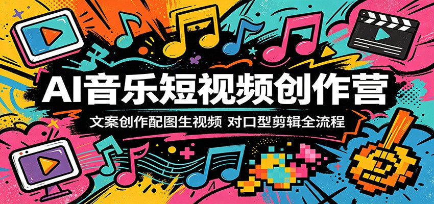 AI音乐短视频创作营：文案创作配图生视频，对口型剪辑全流程 - 星辰网创 - 网创副业项目资源站-星辰网创 - 网创副业项目资源站