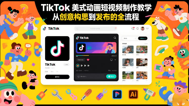 TikTok美式动画短视频制作教学,从创意构思到发布的全流程
