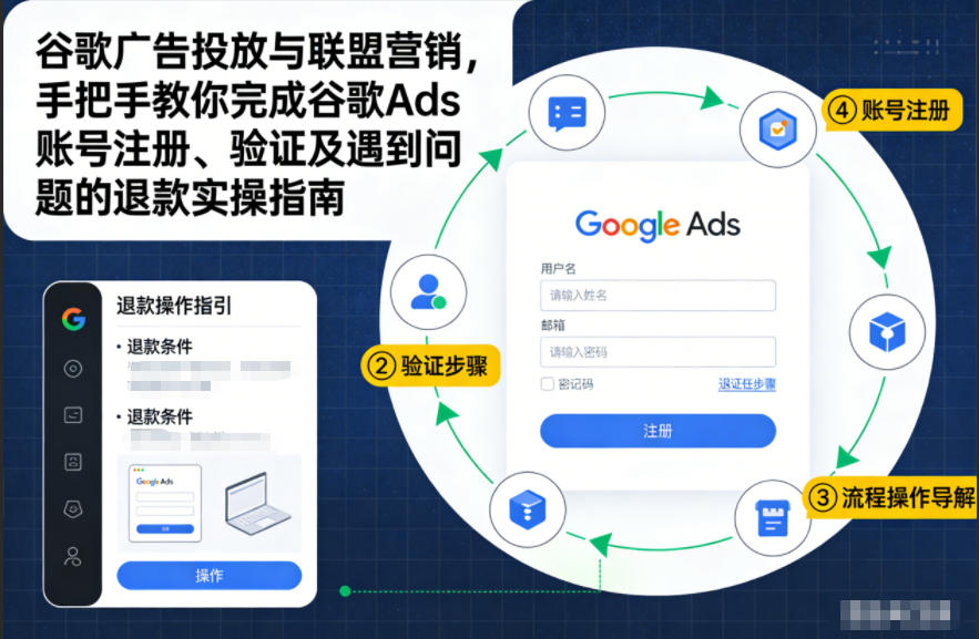 谷歌广告投放与联盟营销,手把手教你完成谷歌Ads账号注册、验证及遇到问题的退款实操指南