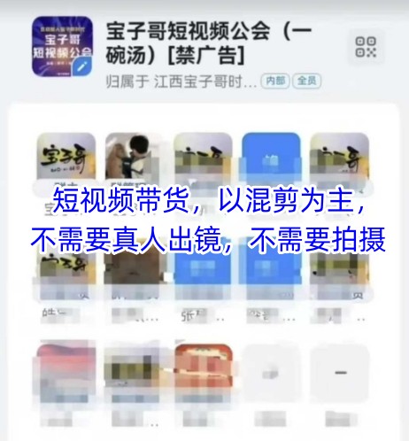 宝子哥头部团队短视频带货,以混剪为主,不需要真人出镜,不需要拍摄【更新26年1月】