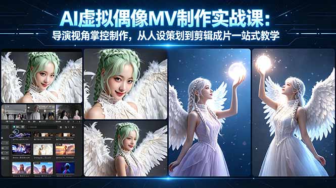 AI虚拟偶像MV制作实战教学:导演视角掌控制作,从人设策划到剪辑成片一站式教学-星辰网创 - 网创副业项目资源站