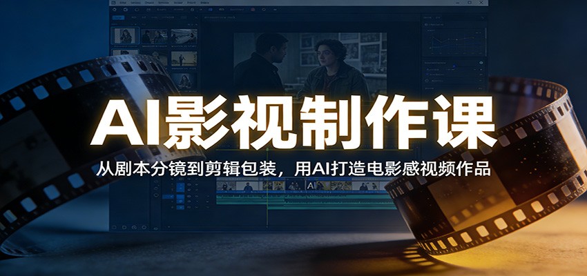 AI影视制作课：从剧本分镜到剪辑包装，用AI打造电影感视频作品 - 星辰网创 - 网创副业项目资源站-星辰网创 - 网创副业项目资源站