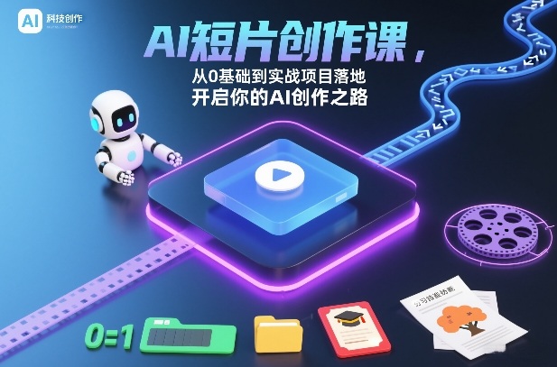 AI短片创作课,从0基础到实战项目落地,开启你的AI创作之路-星辰网创 - 网创副业项目资源站